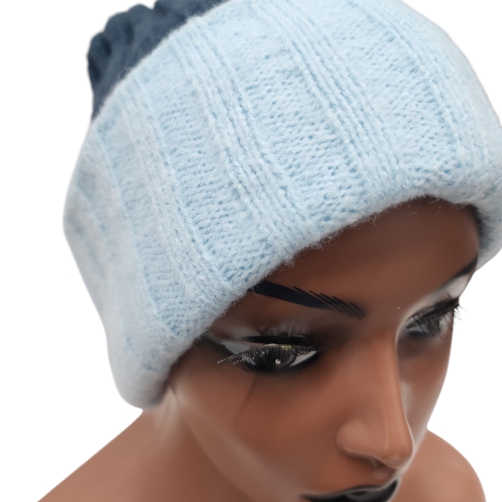 On 34th Blue Beanie